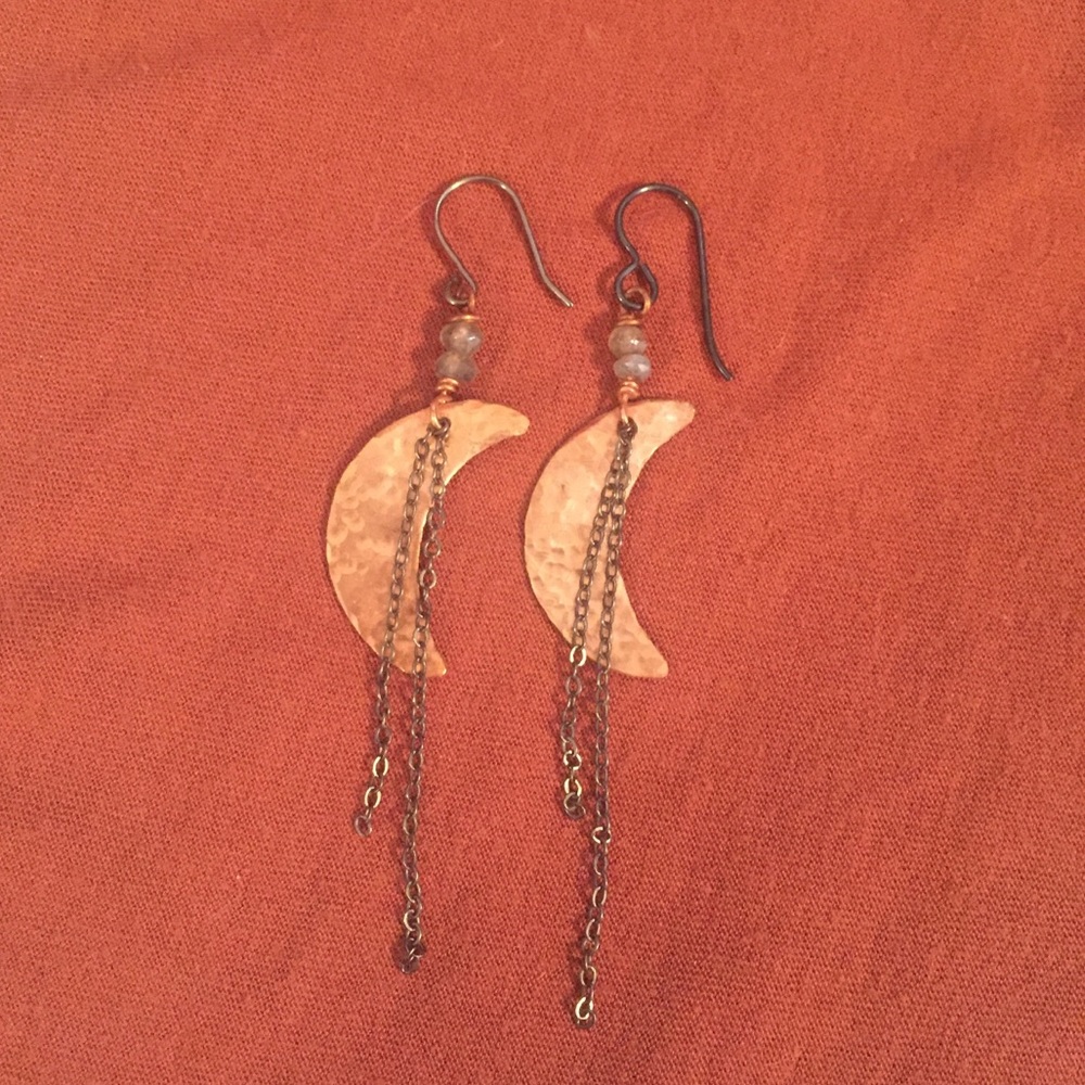 Copper Moon Earrings